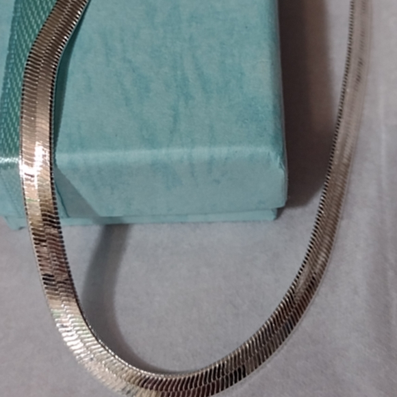 .925 Flat Sterling Silver Chain 20" - Picture 4 of 14